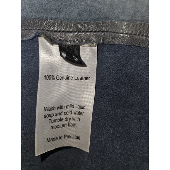 Jakett Soft Leather Jacket Gray Size Small - Picture 10 of 12